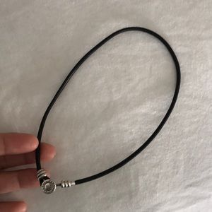 Authentic Pandora Black Leather Choker